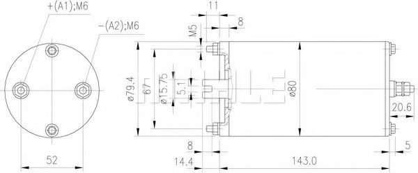 MAHLE ORIGINAL MM 114 Electric Motor
